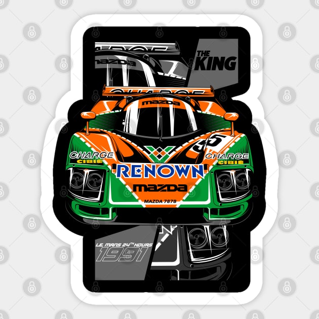 Mazda 787B Le Mans 91 Sticker by aredie19